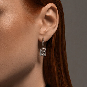 Серьги SOKOLOV - Серебро 925, Фианит (арт. 94026693)
