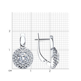 Серьги SOKOLOV - Серебро 925, Фианит (арт. 94021434)