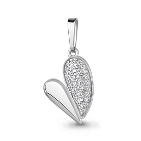 Подвеска Аквамарин - Серебро 925, Фианит (арт. 24801А.5)