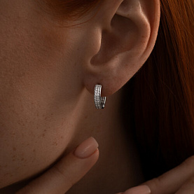 Серьги SOKOLOV - Серебро 925, Фианит (арт. 94025840)