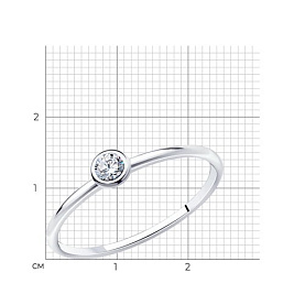 Кольцо SOKOLOV - Серебро 925, Фианит (арт. 94010630)