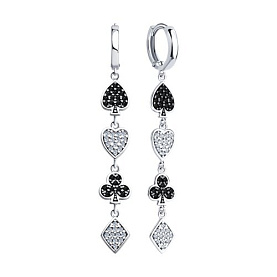 Серьги SOKOLOV - Серебро 925, Фианит (арт. 94026469)