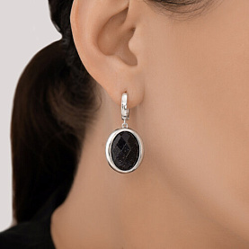 Серьги Diamant - Серебро 925, Авантюриновое стекло (арт. 94-321-02318-1)