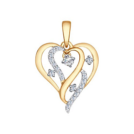 Подвеска SOKOLOV - Золото 375, Фианит (арт. 035082-4)