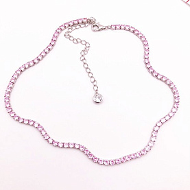 Колье Фиделис - Серебро 925, Фианит (арт. C1-AW-10336-p)