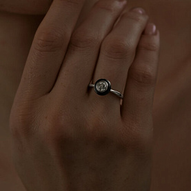 Кольцо SOKOLOV - Серебро 925, Керамика, Фианит (арт. 94013755)