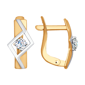Серьги SOKOLOV - Золото 375, Фианит (арт. 027312-4)