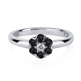 Кольцо Platinum Lab. - Платина 950 (арт. ПК-247Ч-01)