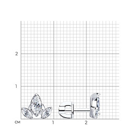 Серьги SOKOLOV - Серебро 925, Фианит (арт. 94024966)