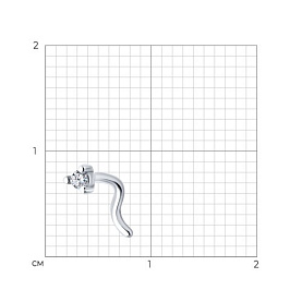 Пирсинг Diamant - Серебро 925, Фианит (арт. 94-160-02008-1)
