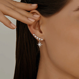 Серьги SOKOLOV - Серебро 925, Фианит (арт. 94025933)