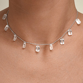 Колье SOKOLOV - Серебро 925, Кристалл (арт. 94071446)