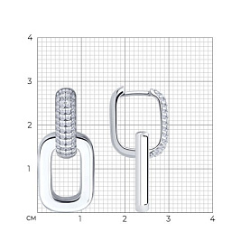 Серьги SOKOLOV - Серебро 925, Фианит (арт. 94027016)