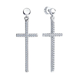 Серьги SOKOLOV - Серебро 925, Фианит (арт. 94023774)