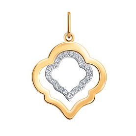 Подвеска Атолл - Золото 585, Фианит (арт. 50266)