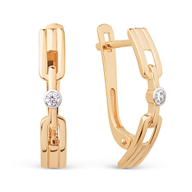 Серьги ЮФ Династия - Золото 375, Фианит (арт. 027482-5102)