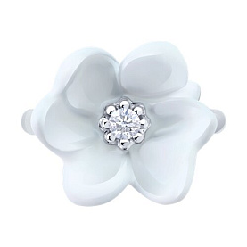 Кольцо SOKOLOV - Серебро 925, Фианит, Эмаль (арт. 94014401)