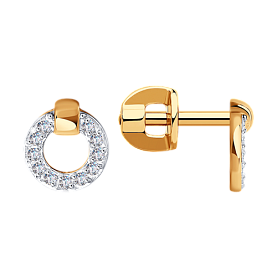Серьги SOKOLOV - Золото 375, Фианит (арт. 029200-4)