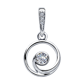 Подвеска SOKOLOV - Серебро 925, Фианит (арт. 94032311)