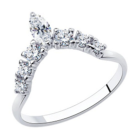 Кольцо SOKOLOV - Серебро 925, Фианит (арт. 94013501)