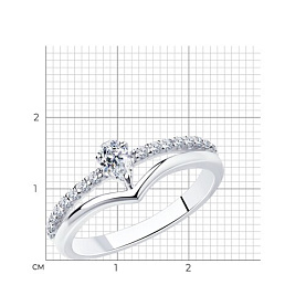 Кольцо SOKOLOV - Серебро 925, Фианит (арт. 94012009)