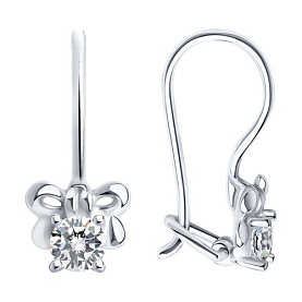 Серьги SOKOLOV - Серебро 925, Фианит (арт. 94022200)