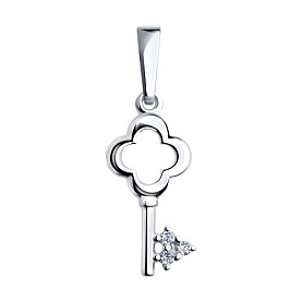 Подвеска SOKOLOV - Серебро 925, Фианит (арт. 94031733)