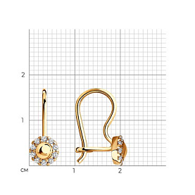 Серьги SOKOLOV - Серебро 925, Фианит (арт. 93020444)