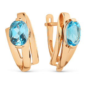 Серьги ЮФ Династия - Золото 375, Топаз (арт. 023512-5310)