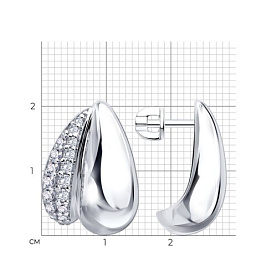 Серьги SOKOLOV - Серебро 925, Фианит (арт. 94027796)