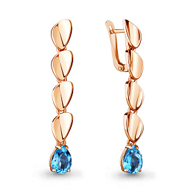 Серьги Аквамарин - Серебро 925, Топаз (арт. 4722505.6)