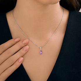 Подвеска SOKOLOV - Серебро 925, Аметист (арт. 92030828)