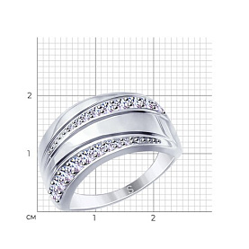 Кольцо SOKOLOV - Серебро 925, Фианит (арт. 94012631)