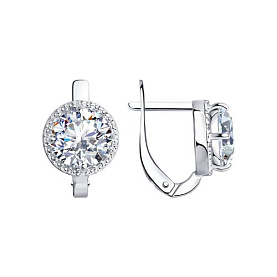 Серьги SOKOLOV - Серебро 925, Фианит (арт. 94020412)