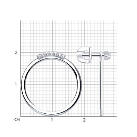 Серьги Diamant - Серебро 925, Фианит (арт. 94-122-02379-1)