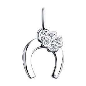 Подвеска SOKOLOV - Серебро 925, Фианит (арт. 94031899)