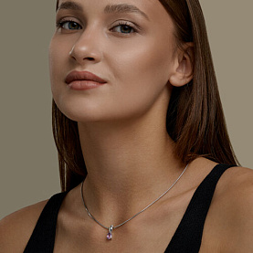 Подвеска SOKOLOV - Серебро 925, Аметист (арт. 92030863)