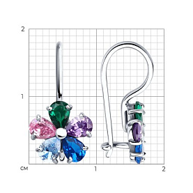 Серьги Diamant - Серебро 925, Фианит (арт. 94-120-02162-1)