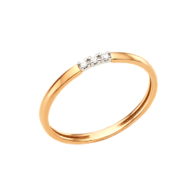 Кольцо ЮФ Династия - Золото 585, Фианит (арт. 000781-1102)