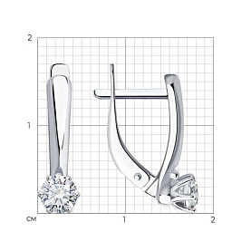 Серьги Diamant - Серебро 925, Фианит (арт. 94-120-01542-1)