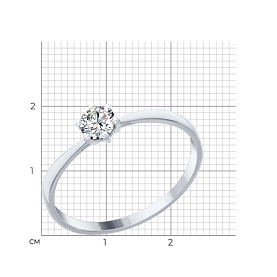 Кольцо SOKOLOV - Серебро 925, Фианит (арт. 94013655)