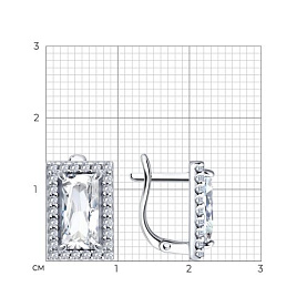 Серьги Diamant - Серебро 925, Фианит (арт. 94-120-00202-3)
