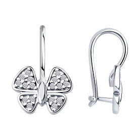 Серьги Diamant - Серебро 925, Фианит (арт. 94-120-02184-1)