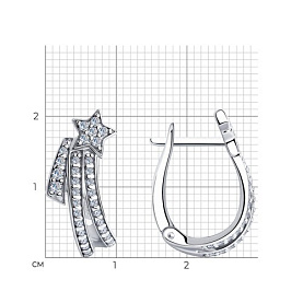 Серьги SOKOLOV - Серебро 925, Фианит (арт. 94025881)