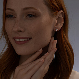 Серьги SOKOLOV - Серебро 925, Фианит (арт. 93020532)