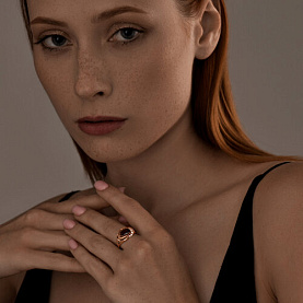 Кольцо SOKOLOV - Серебро 925, Гранат, Фианит (арт. 92012082)