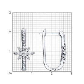 Серьги SOKOLOV - Серебро 925, Фианит (арт. 94027664-91)