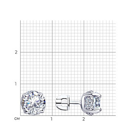 Серьги SOKOLOV - Серебро 925, Фианит (арт. 94023408)