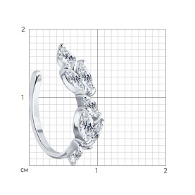 Серьга SOKOLOV - Серебро 925, Фианит (арт. 94170272)