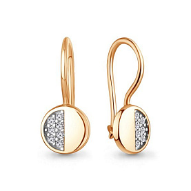 Серьги Аквамарин - Серебро 925, Фианит (арт. 400858А.6)